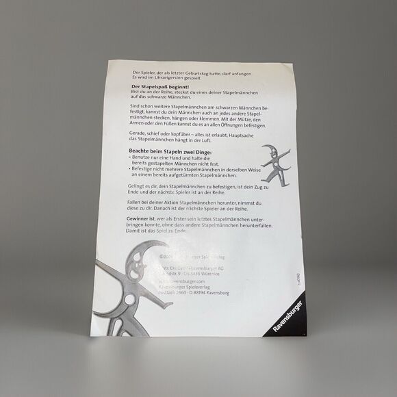 Stapel Mannchen Ravensburger Game 2004 Stacrobats German Edition Complete - Picture 9 of 9